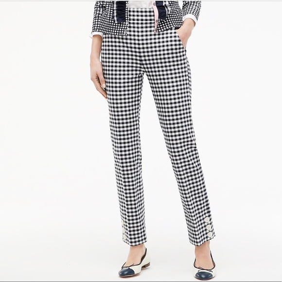 J. Crew Pants - REMI PANT WITH GINGHAM sz 6P NWT
